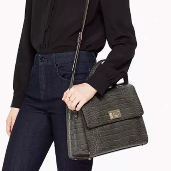 kate spade Handbags - Authentic Kate spade Croc embossed Satchel/Crosby